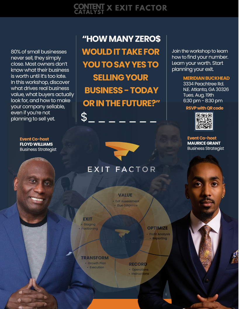 Exit Factor Workshop Flyer